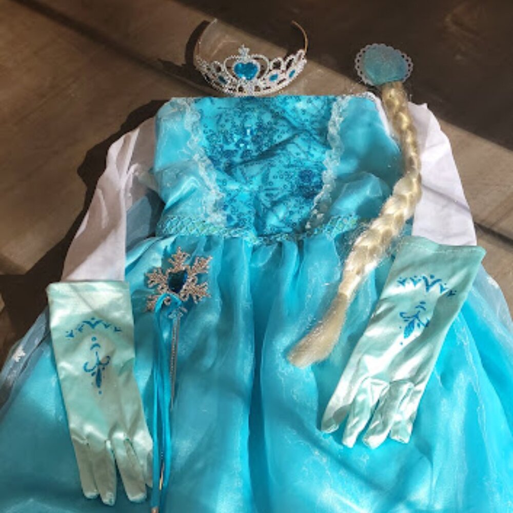 Halloween Costume, Elsa, Size 140 (10), with Accessories